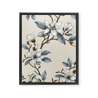 Elegant branch of white magnolia Framed Canvas Print Gallery Image 8
