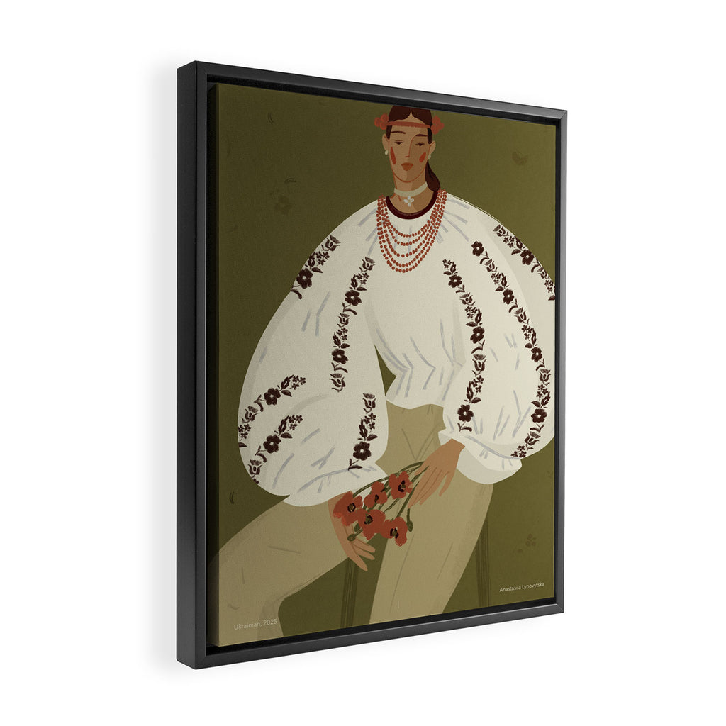 ethnic girl Framed Canvas Print Gallery Image 2