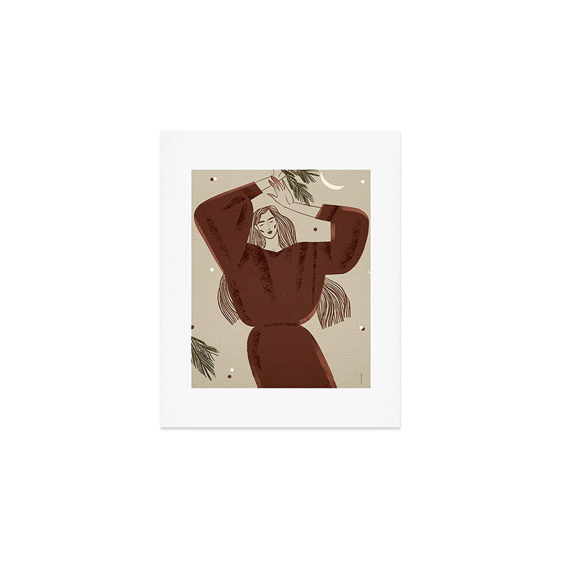  fragile woman dancing Christmas Art Print Gallery Image 1