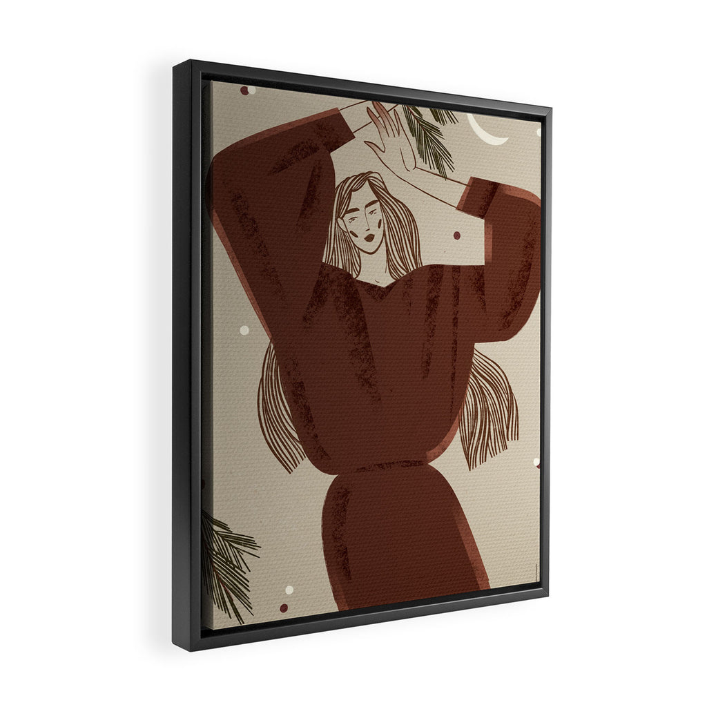  fragile woman dancing Christmas Framed Canvas Print Gallery Image 2