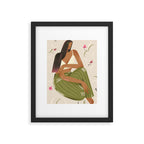 girl in green pants Framed Art Print Gallery Image 5