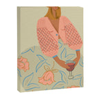 girl in pink with a glass Canvas Print Gallery Image 6