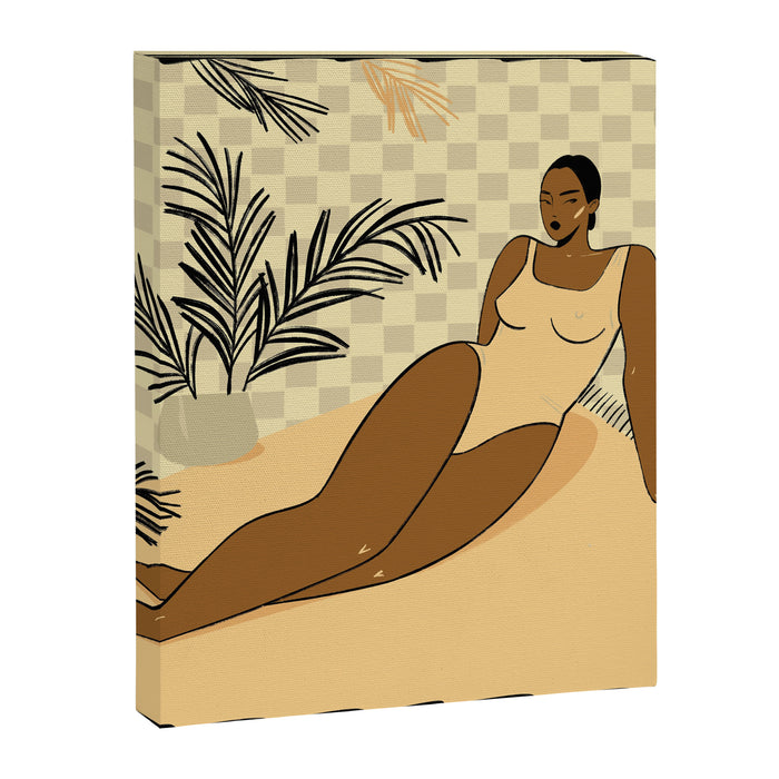  girl on the beach Canvas Print Gallery Image 1