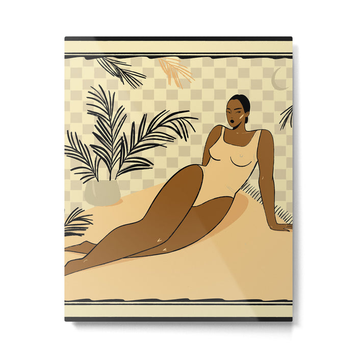  girl on the beach Metal Print Gallery Image 1