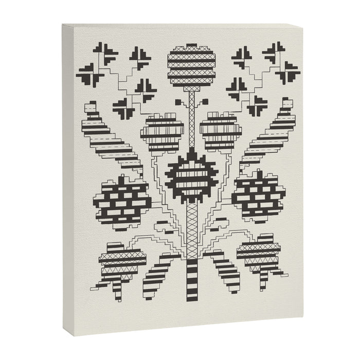 graphic floral ornament tree-flower Canvas Print Gallery Image 1