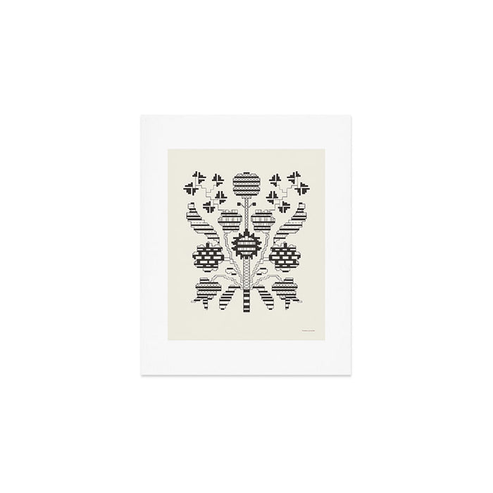 graphic floral ornament tree-flower Art Print Gallery Image 1