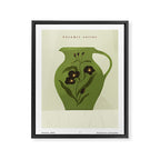 green jug with floral ornament  Framed Canvas Print Gallery Image 6