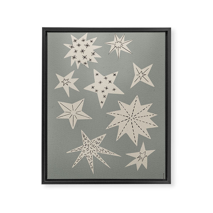 heavenly Christmas stars Framed Canvas Print Gallery Image 1