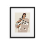 illustration of a girl with rabbits Framed Art Print Gallery Image 5