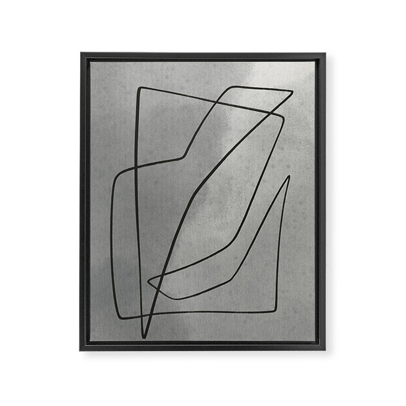  illustration with abstract graphic line Framed Canvas Print Gallery Image 6