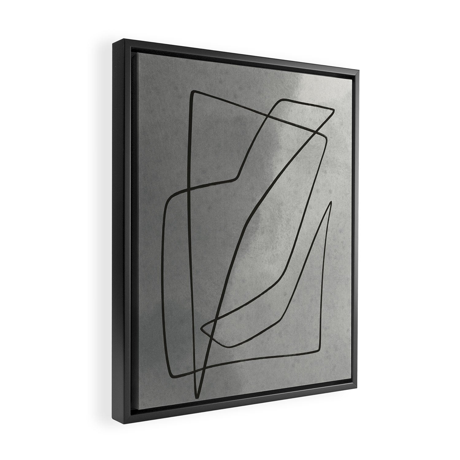  illustration with abstract graphic line Framed Canvas Print Gallery Image 2