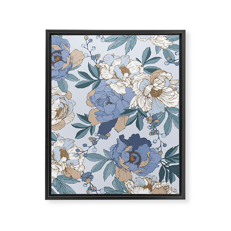  lush blue peonies  Framed Canvas Print Gallery Image 8