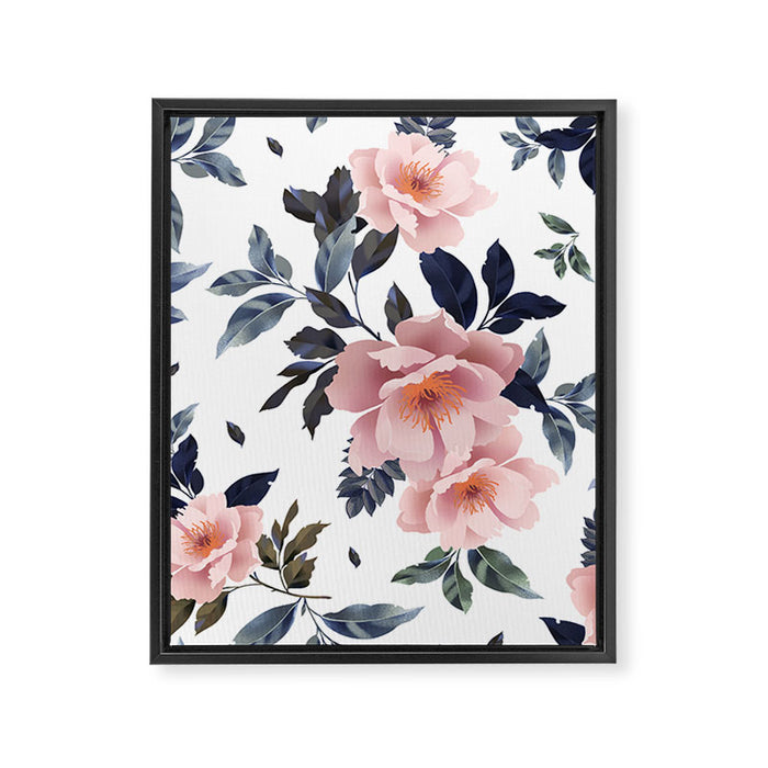 lush rosehip flowers Framed Canvas Print Gallery Image 1