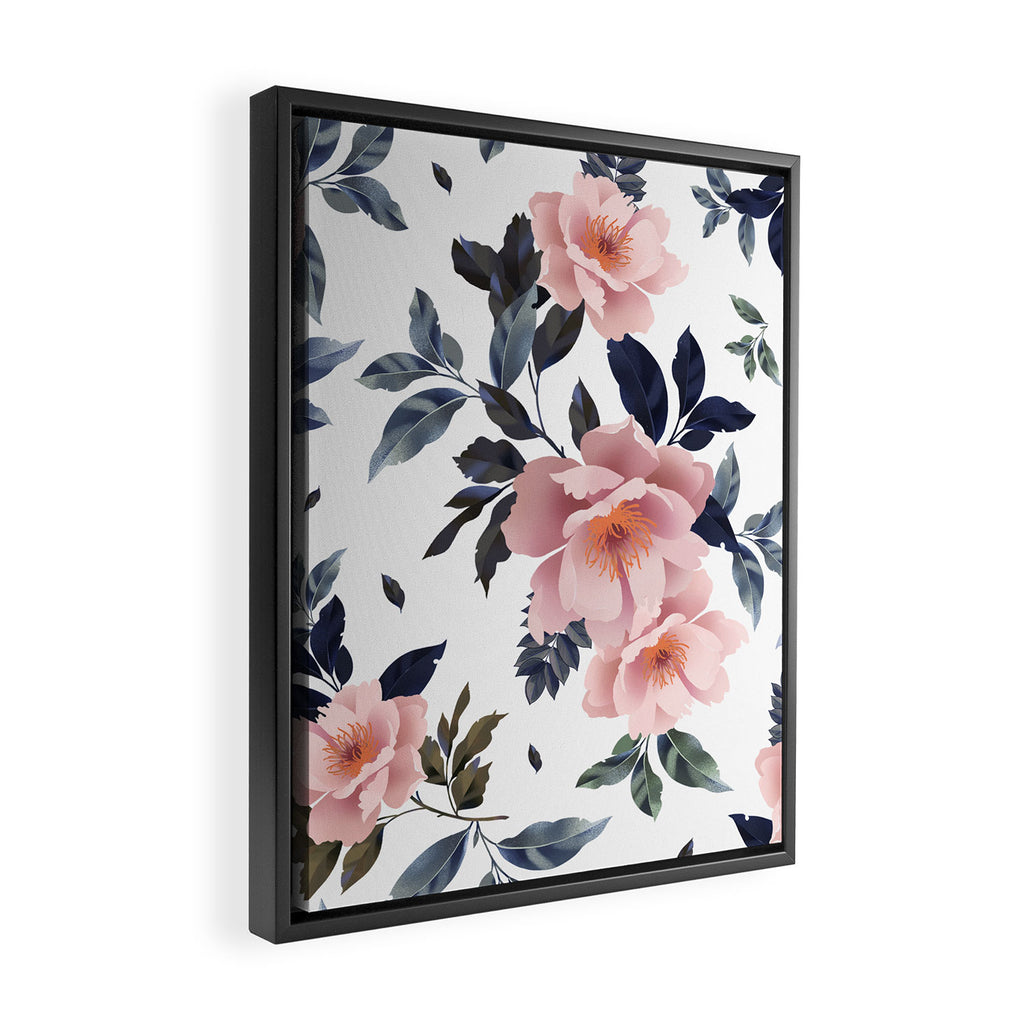 lush rosehip flowers Framed Canvas Print Gallery Image 2