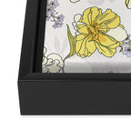 Luxurious pattern with yellow flowers Framed Canvas Print Gallery Image 3
