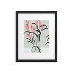naive illustration of pink lily flower in a vase Framed Art Print Gallery Image 5