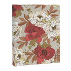 pattern lush red, beige and white peonies Canvas Print Gallery Image 8
