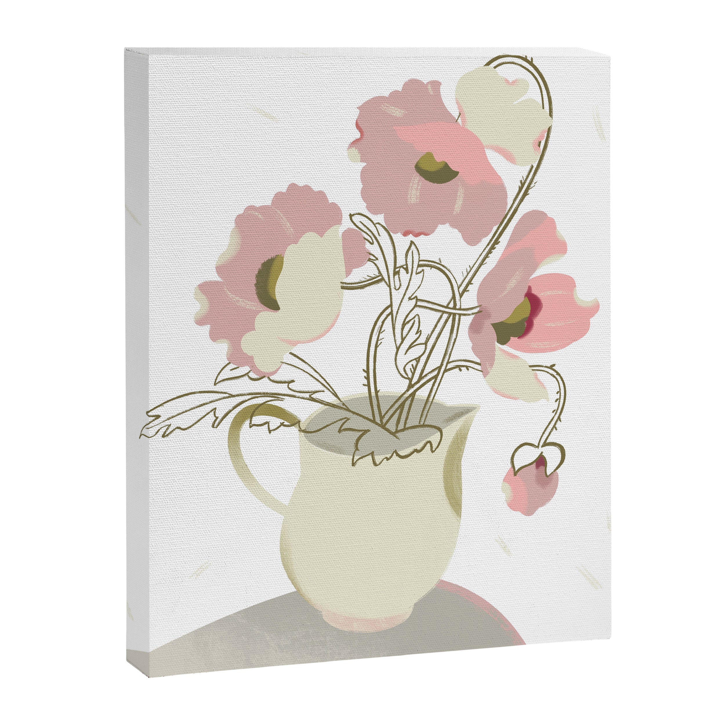  poppies in a jug Canvas Print Gallery Image 6