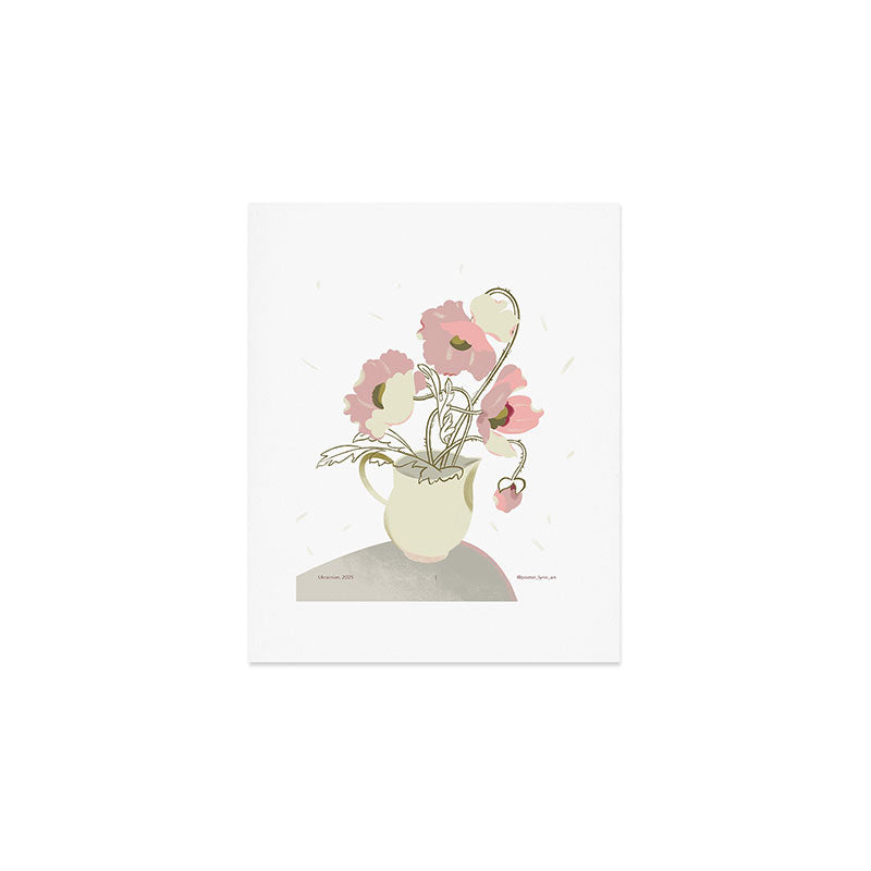  poppies in a jug Art Print Gallery Image 1