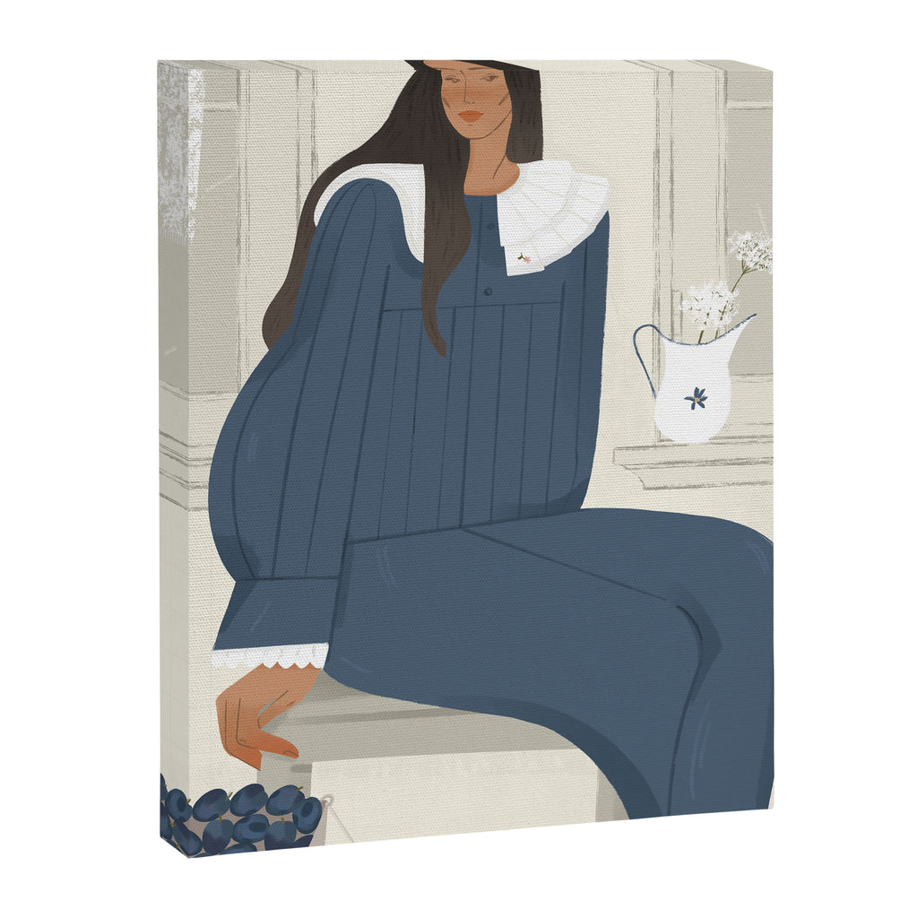  portrait of a girl with plums Canvas Print Gallery Image 6