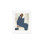  portrait of a girl with plums Art Print Gallery Image 1