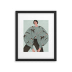 Portrait of a sweet girl in ethnic style Framed Art Print Gallery Image 5