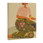 portrait of a woman with cats in ethno-modern style Canvas Print Gallery Image 6