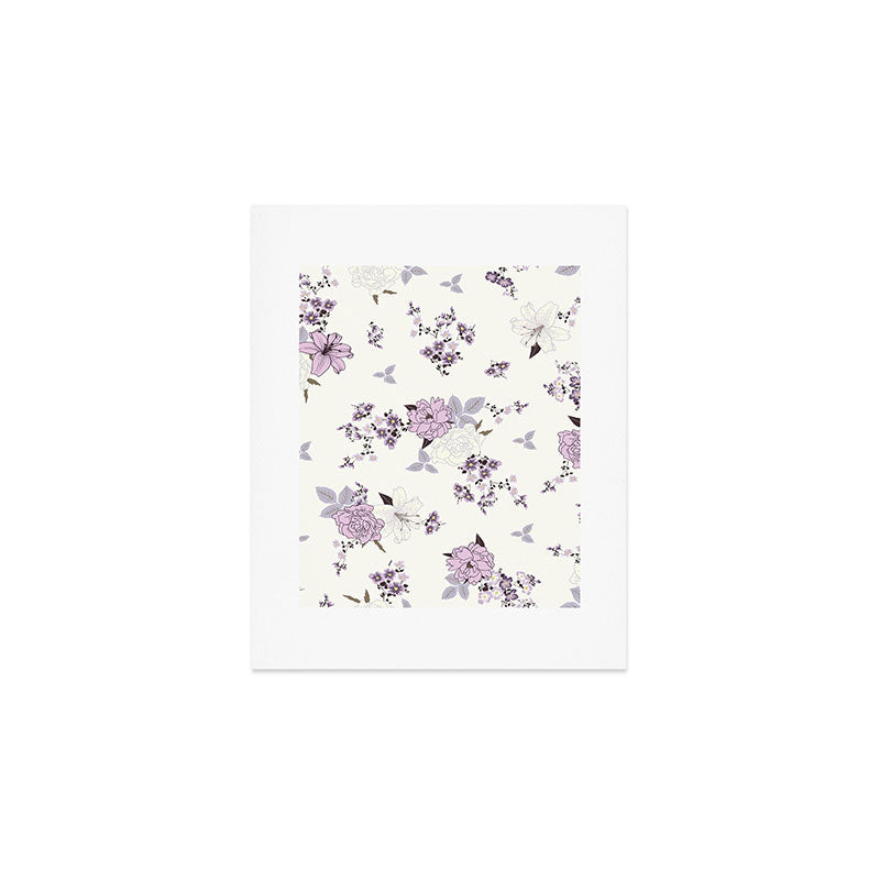 romantic pattern in the rococo style Art Print Gallery Image 1