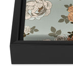 romantic pattern with lush peonies Framed Canvas Print Gallery Image 3