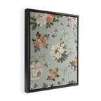 romantic pattern with lush peonies Framed Canvas Print Gallery Image 2
