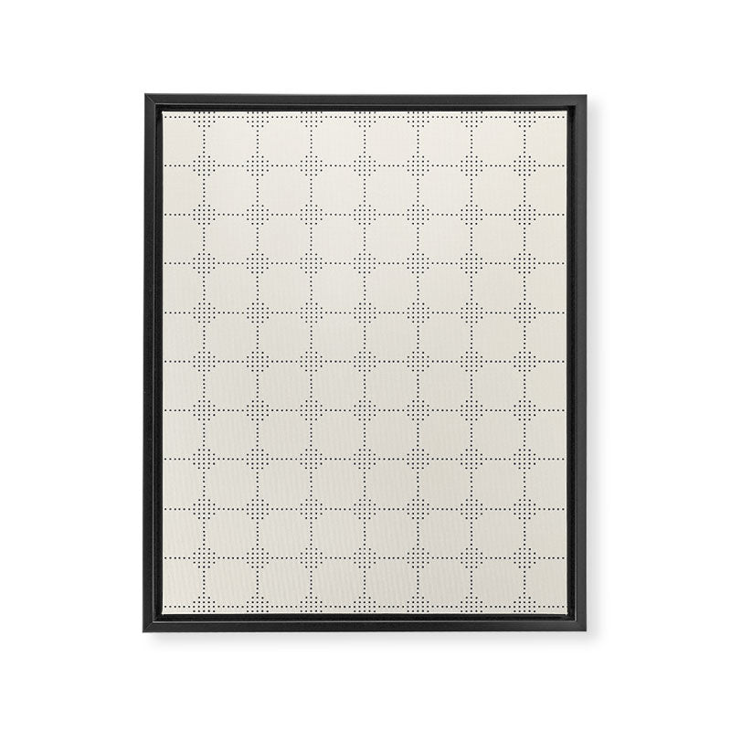 seamless dot pattern minimalistic Framed Canvas Print Gallery Image 8