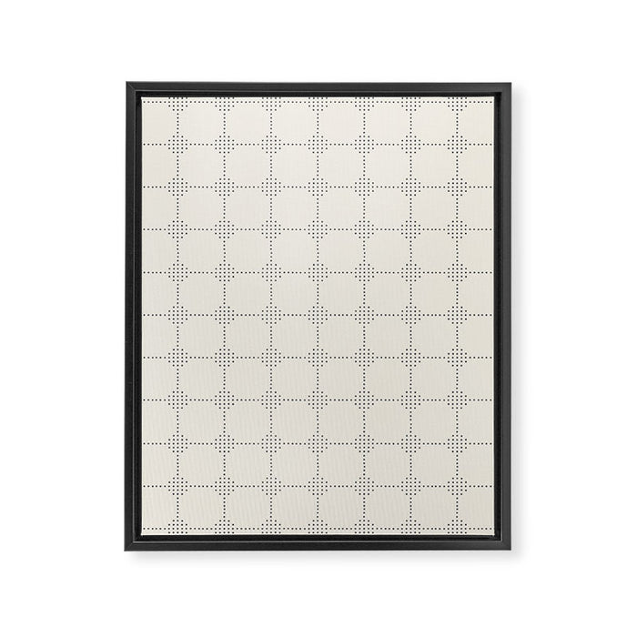 seamless dot pattern minimalistic Framed Canvas Print Gallery Image 1