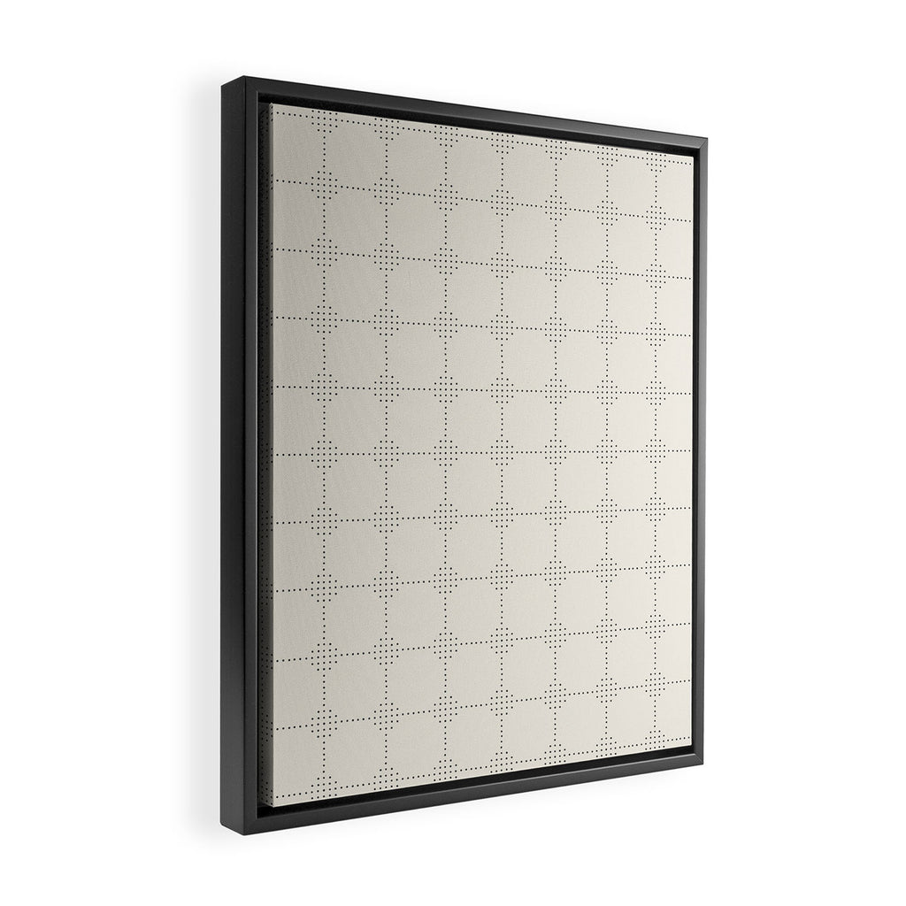 seamless dot pattern minimalistic Framed Canvas Print Gallery Image 2