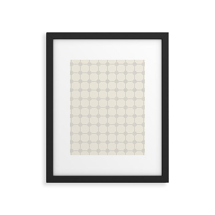 seamless dot pattern minimalistic Framed Art Print Gallery Image 1