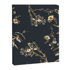  seamless floral pattern with flowers on a dark background Canvas Print Gallery Image 8