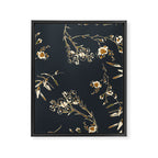  seamless floral pattern with flowers on a dark background Framed Canvas Print Gallery Image 8