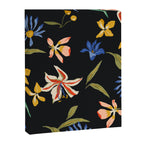  seamless floral pattern with flowers on a dark background Canvas Print Gallery Image 8