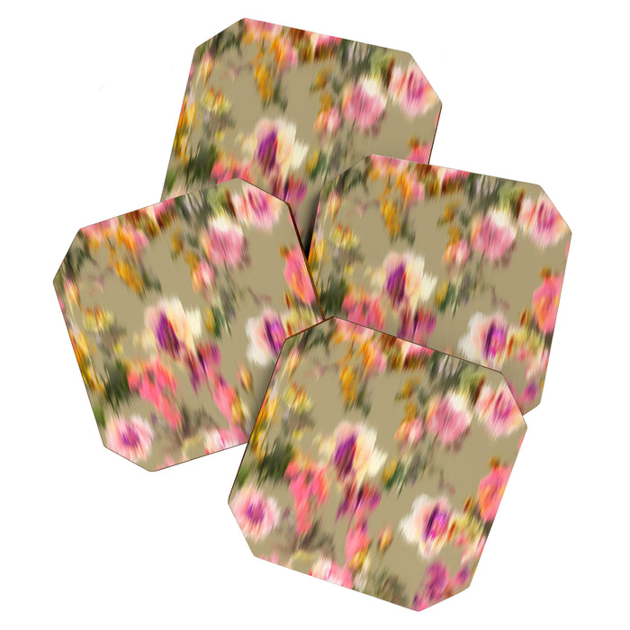 seamless pattern abstract texture background flowers Coaster Gallery Image 1