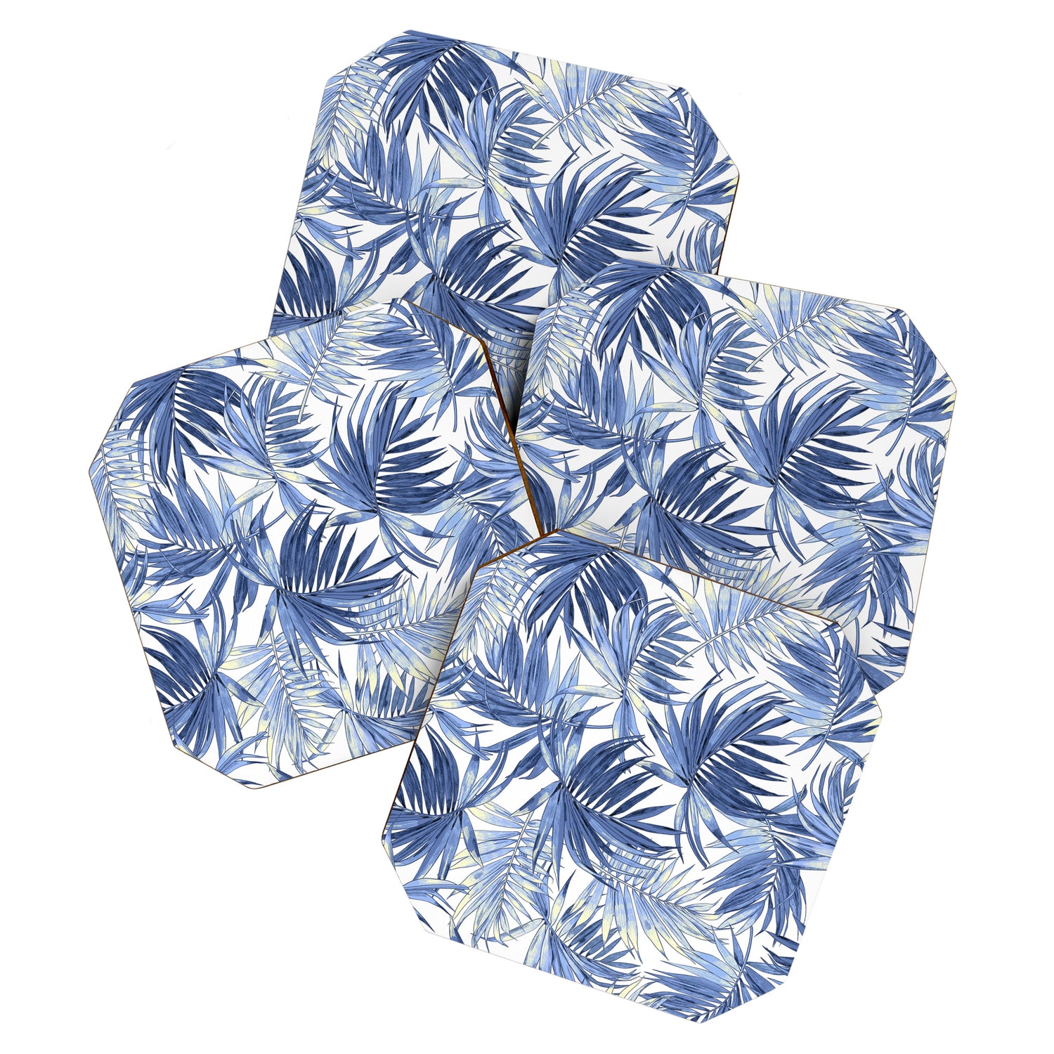 seamless pattern of abstract palm leaves Coaster Gallery Image 1