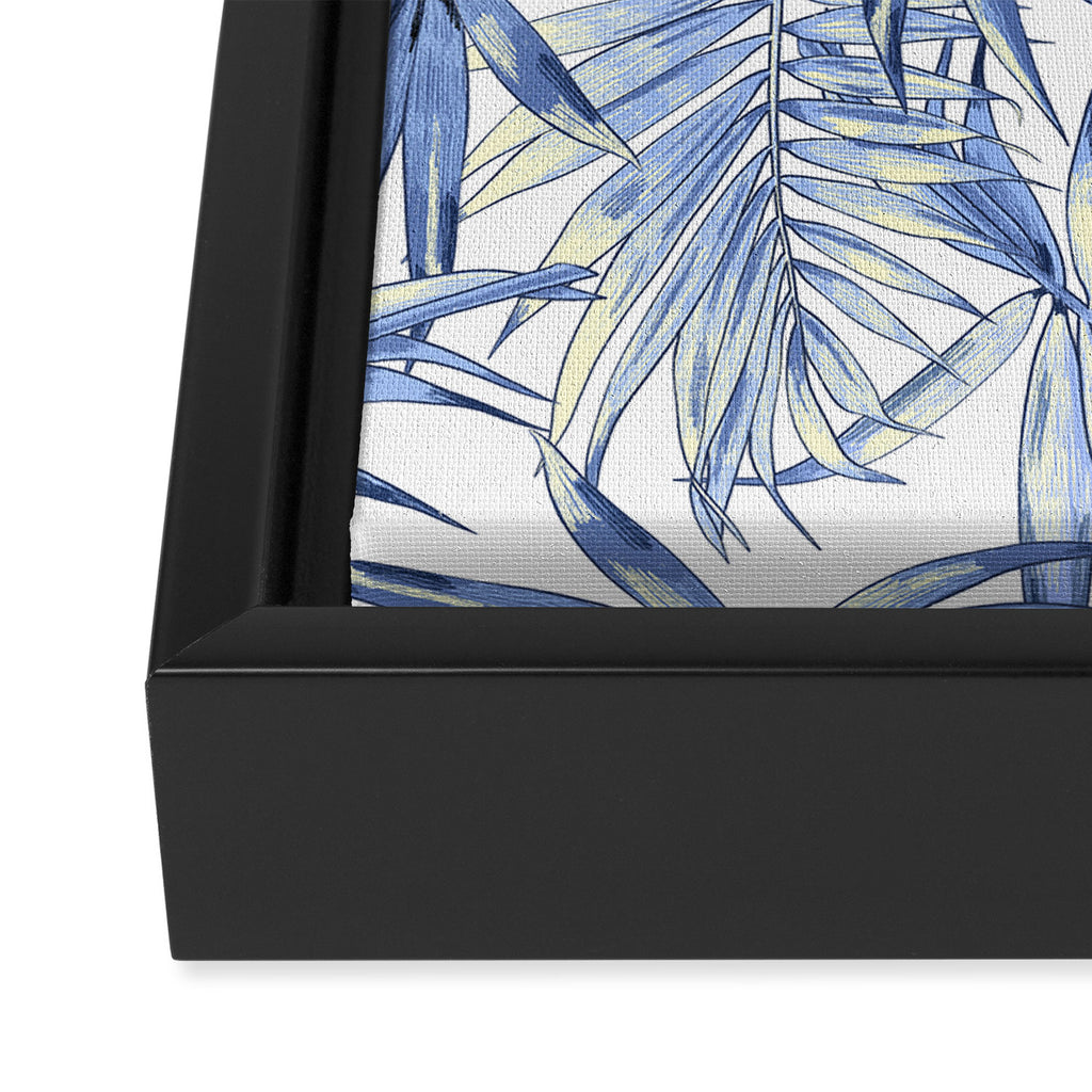 seamless pattern of abstract palm leaves Framed Canvas Print Gallery Image 3
