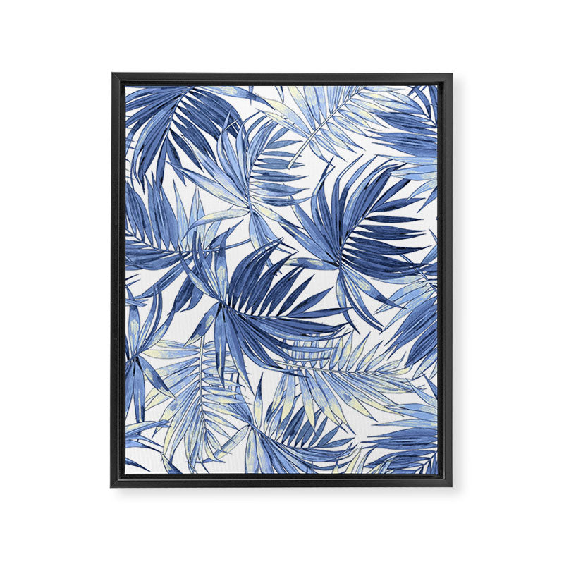 seamless pattern of abstract palm leaves Framed Canvas Print Gallery Image 8