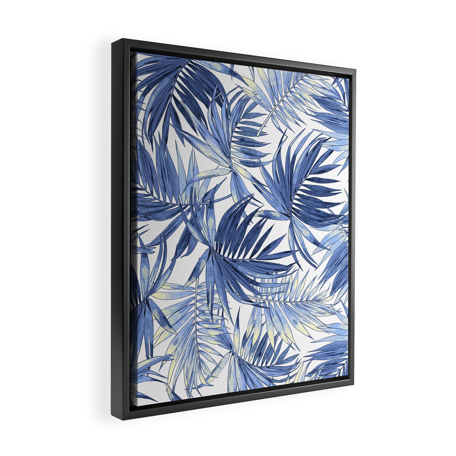 seamless pattern of abstract palm leaves Framed Canvas Print Gallery Image 2