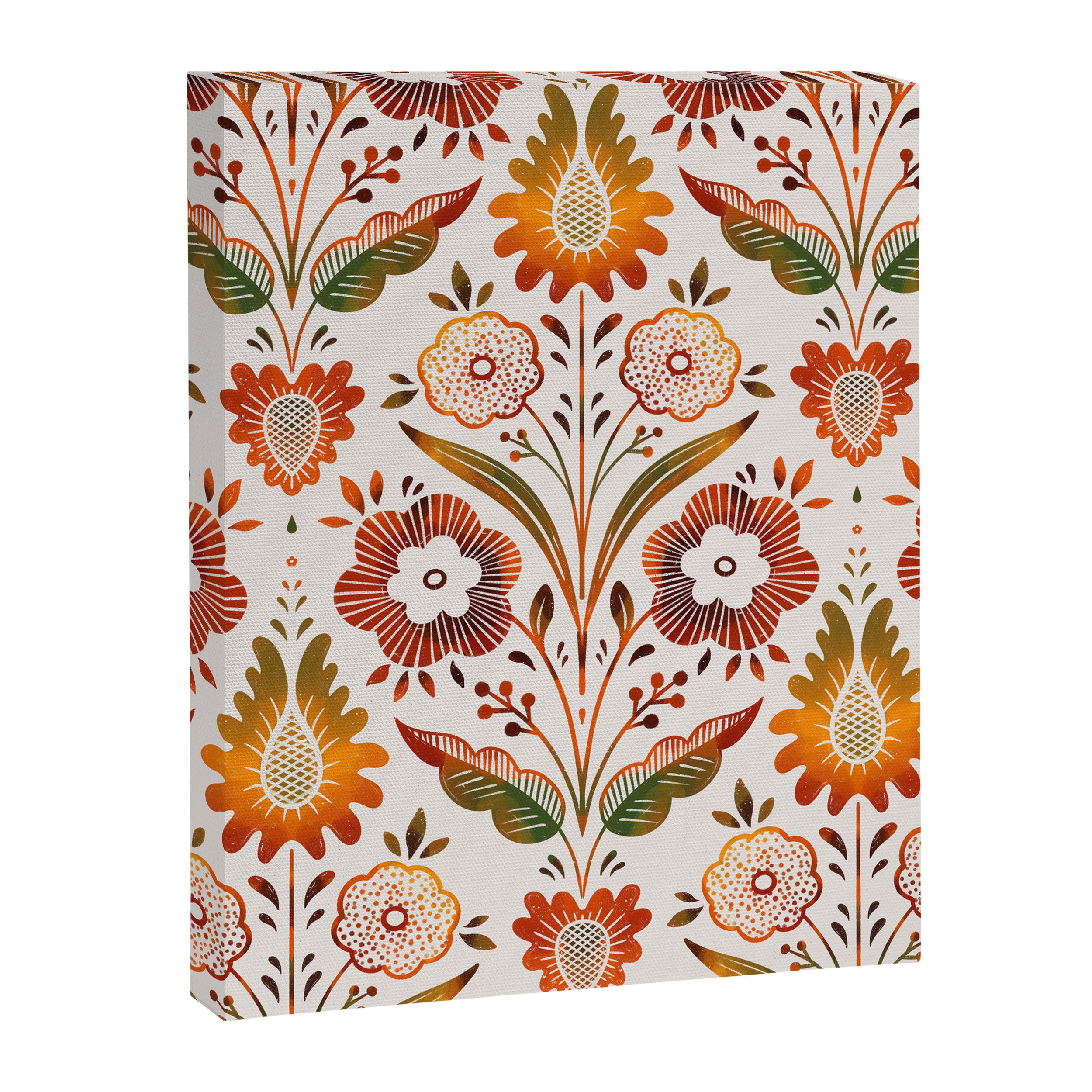  seamless pattern vase with decorative Damascus Canvas Print Gallery Image 8