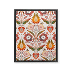  seamless pattern vase with decorative Damascus Framed Canvas Print Gallery Image 8