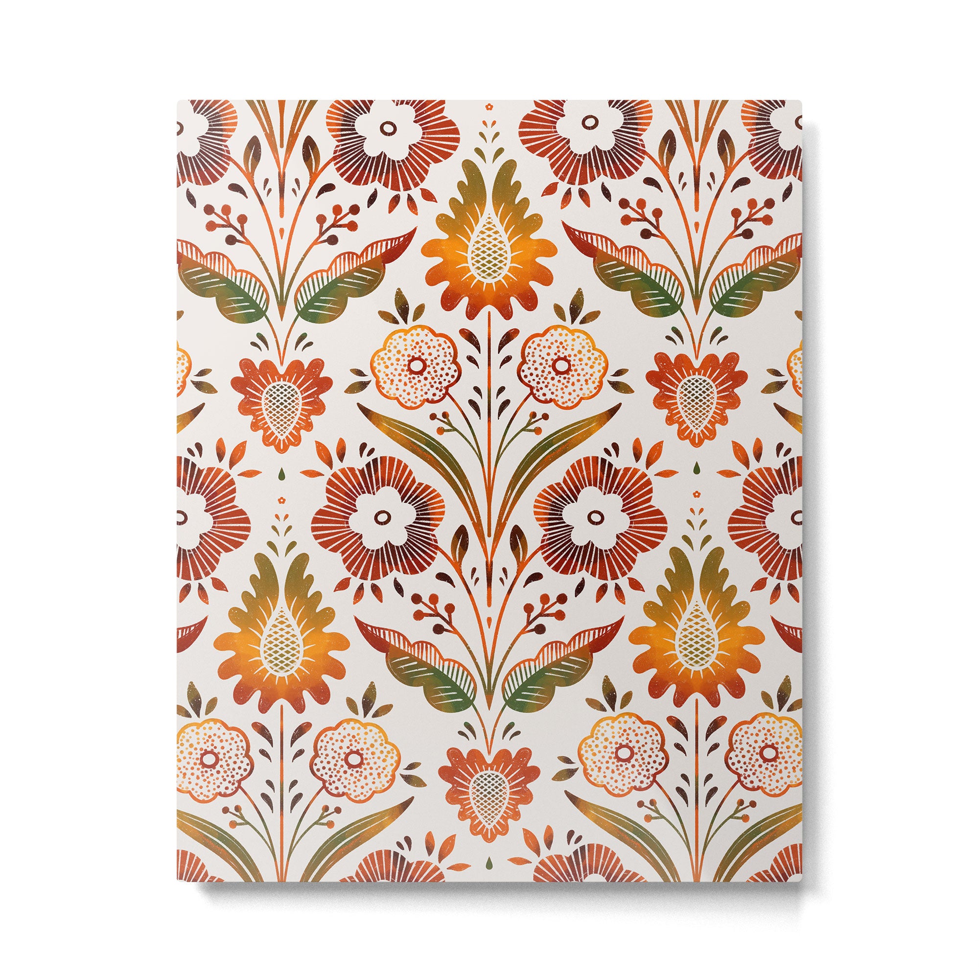 seamless pattern vase with decorative Damascus Metal Print Gallery Image 6