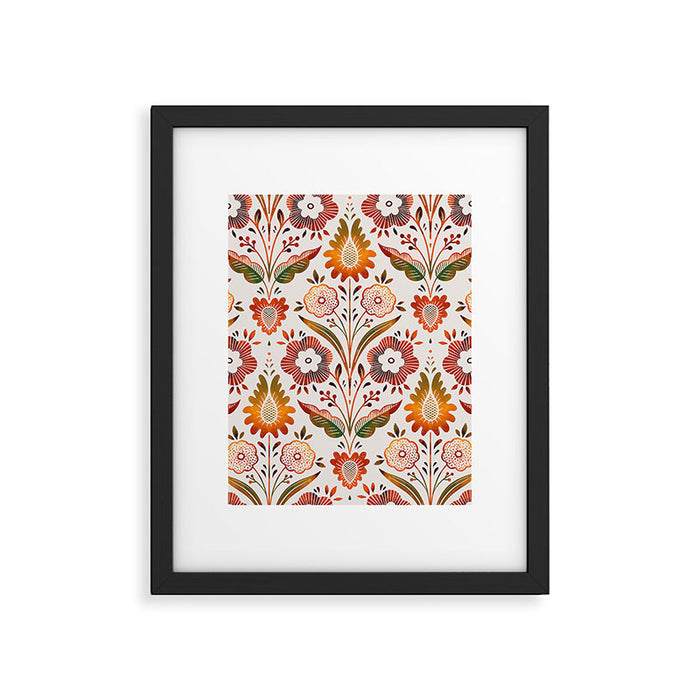  seamless pattern vase with decorative Damascus Framed Art Print Gallery Image 1