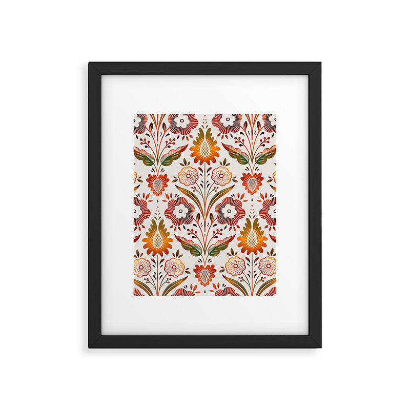  seamless pattern vase with decorative Damascus Framed Art Print Gallery Image 6