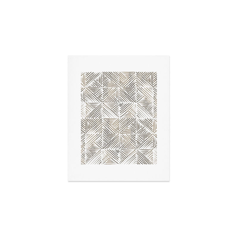 seamless pattern with graphic geometric stripes Art Print Gallery Image 1