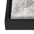 seamless pattern with graphic geometric stripes Framed Canvas Print Gallery Image 3