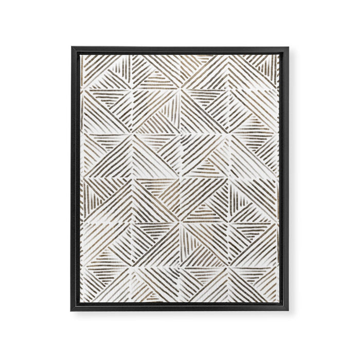 seamless pattern with graphic geometric stripes Framed Canvas Print Gallery Image 1
